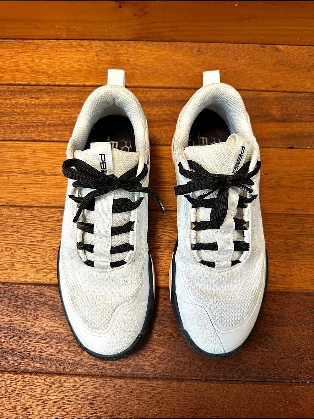PB5star Women's Pickleball Shoes – White/Black – Size 8 (US) / 39 (EU) / 5.5 (UK